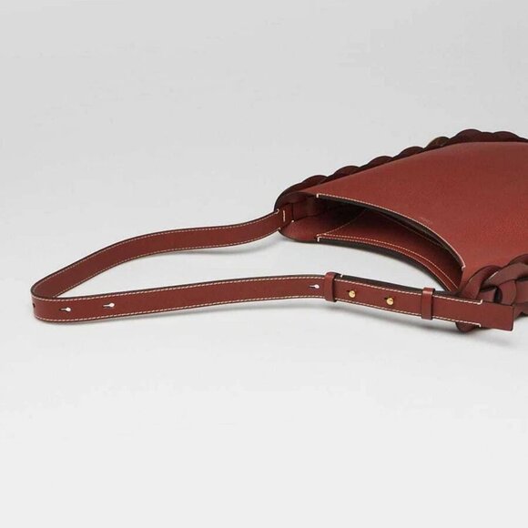 Chloe Sepia Brown Grained Leather Medium Darryl Hobo Bag - Picture 5 of 12